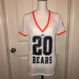 NWOT VS Pink Chicago Bears Bling V Neck Jersey SzL